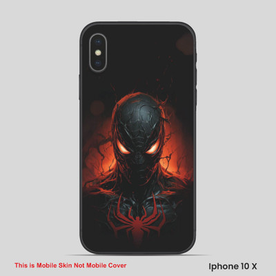 VYBE The Smart Choice iPhone 10X Super Hero Mobile Skin(Dark Pastel Red 3)