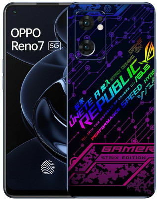 FCS Oppo Reno7 5G Printed Back Skin: Game On Mobile Skin(Game On Skin)