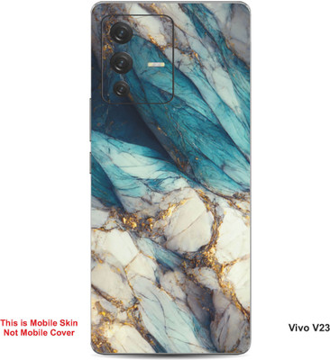 VYBE The Smart Choice Vivo V23 Abstract Embossed Mobile Skin(Hippie Blue 3)