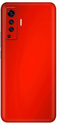 Vcare GadGets Vivo X50 Mobile Skin(Metallic Red Shining)