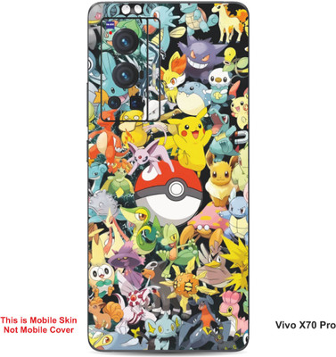 VYBE The Smart Choice Vivo X70 Pro Pokemon Embossed Mobile Skin(Sun Yellow Multi B11)