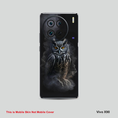 VYBE The Smart Choice Vivo X90 Owl Mobile Skin Mobile Skin(Charcoal Grey A11)
