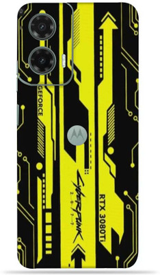 OggyBaba OggyBaba Moto G35 5g Mobile Skin(Cyberpunk-Yellow-Black)