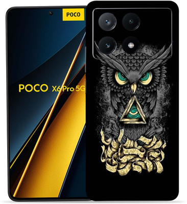 Satisfactory Poco X6 Pro 5G, Black Angry Owl, OggyBaba Mobile Skin(Multicolor)