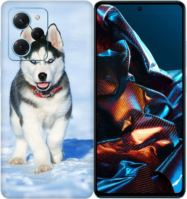 SkinoMania POCO X5 Pro 5G Mobile Skin(Multicolor HUSKY-CUTE)