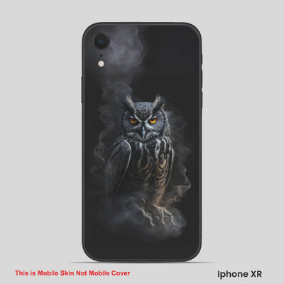 VYBE The Smart Choice iPhone XR Owl Embossed Mobile Skin(Iridium)