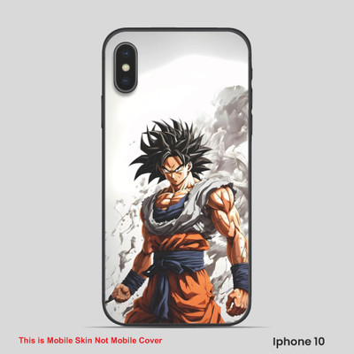 VYBE The Smart Choice iPhone 10 Anime Mobile Skin(Eminence White Blue 12)