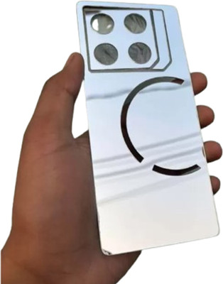 Mokteck INFINIX GT 20 PRO SILVER_Glossy Glass Finish Back Panel Skin with Logo Mobile Skin(Silver)
