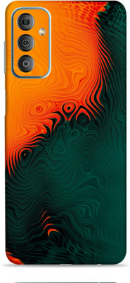 WeCre8 Skin's Samsung Galaxy F23 5G Mobile Skin(Orange Green Abstract Multicolor Mobile Skin With Cleaning Wipe)