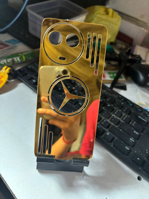 TWUAOP REALME 11 /11X 5G /NARZO 60X 5G MOBILE SKIN ACRYLIC SHEET (GOLD STAR MIRROR)-231 Mobile Skin(GOLD STAR MIRROR)