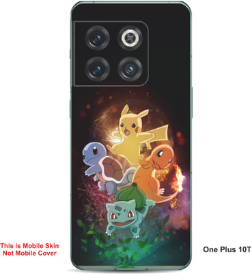 VYBE The Smart Choice One Plus 10T Pokemon Embossed Mobile Skin(Café Noir 25)