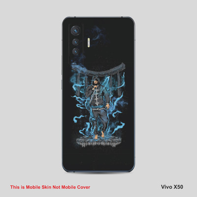 VYBE The Smart Choice Vivo X50 Hidden Face Mobile Skin Mobile Skin(Bluish Cyan A3)