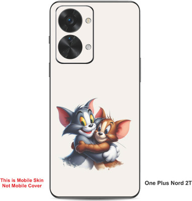 VYBE The Smart Choice One Plus Nord 2T Tom & Jerry Embossed Mobile Skin(Soft Peach 30)