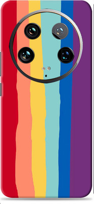 SkinoMania Xiaomi 14 Ultra Premium Vinyl Mobile Skin (Multicolor) Mobile Skin(Rainbow-lines-)