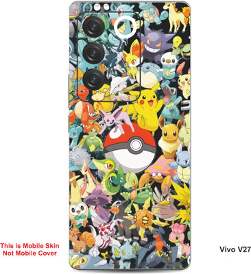 VYBE The Smart Choice Vivo V27 Pokemon Embossed Mobile Skin(Sun Yellow Multi B4)