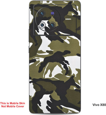 VYBE The Smart Choice Vivo X80 Camouflage Embossed Mobile Skin(Green Brown 14)
