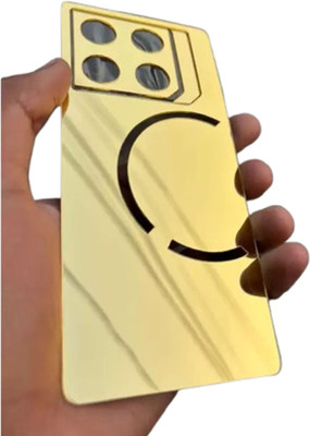 Mokteck INFINIX GT 20 PRO GOLD_Glossy Glass Finish Back Panel Skin with Logo Mobile Skin(Gold)