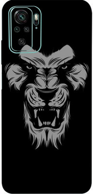 LAMHA Redmi Note 10s Mobile Skin(Ultra Black Lion With High Matte Finish.)