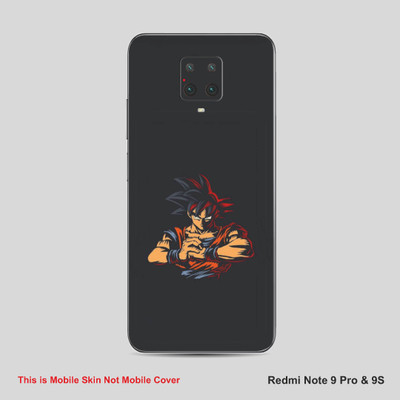 VYBE The Smart Choice Redmi Note 9 Pro Goku Mobile Skin Mobile Skin(Tealish Black A27)