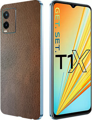 mtool Vivo T1X 5G, vivo t1x 5G Mobile Skin(Brown Leather)