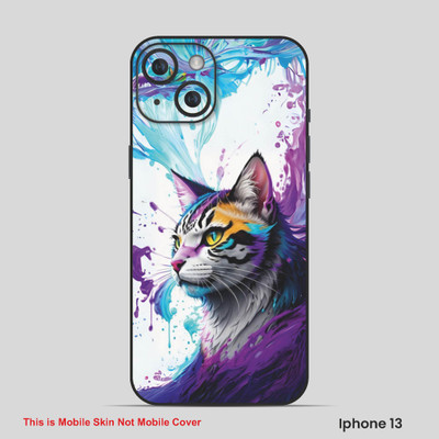 VYBE The Smart Choice iPhone 13 Cat Embossed Mobile Skin(Purple Haze 3)