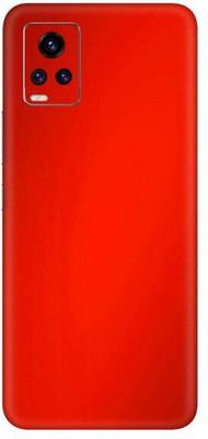 Vcare GadGets Vivo V20 Pro Mobile Skin(Metallic Red Shining)