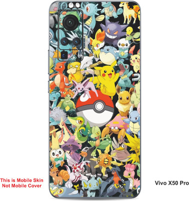 VYBE The Smart Choice Vivo X50 Pro Pokemon Embossed Mobile Skin(Sun Yellow Multi B8)