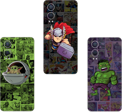 SKINFACTORY REALME 9 PRO 5G(PACK OF 3)Camera&Back Protector Premium Vinyl Mobile Skin(Multicolor)