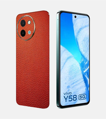 OggyBaba Vivo Y58 5g Mobile Skin(Red Leather)