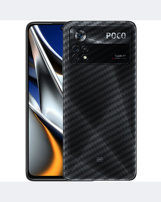 candeal mart Xiaomi Poco X4 Pro 5G carbon fiber 3D back skin / sticker wrap / Protective film Mobile Skin(Transparent)
