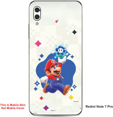 VYBE The Smart Choice Redmi Note 7 Pro Super Mario Embossed Mobile Skin(Mid Blue A1)