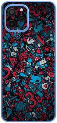 FCS Huawei nova Y61 Printed Back skin Mobile Skin(Colour Splash)