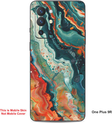 VYBE The Smart Choice One Plus 9R Art Embossed Mobile Skin(Multi Color A6)