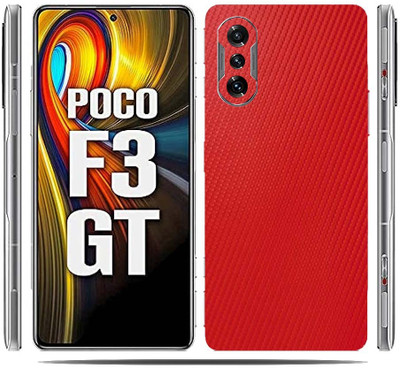 TJ CREATION Poco F3 GT 5G, Xiaomi Poco F3 GT Mobile Skin(Ultra Super Red Carbon Fiber Skin With High Matte Finish.)