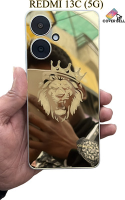 coverbell REDMI 13C (5G) LION GOLD BACK PANEL, POCO M6 (5G) GOLD BACK GUARD Mobile Skin(Gold)