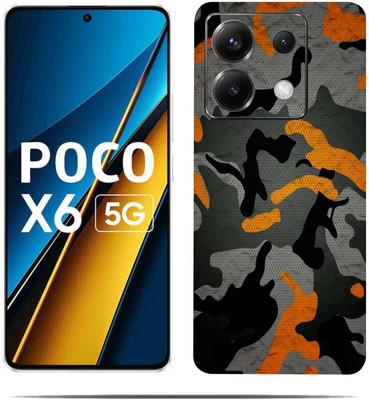 LAMHA POCO X6 5G Mobile Skin(Ultra Super dark green Skin With HiighQuality MatteFinish_thanks)