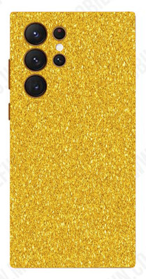 AsSkin Samsung Galaxy S23 Ultra 5g, samsung s23 ultra 5g, Samsung Galaxy Mobile Skin(Ultra Super Golden Glitter Skin With High Matte Finish.)