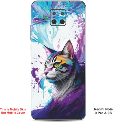 VYBE The Smart Choice Redmi Note 9S Cat Embossed Mobile Skin(Light Plum 17)