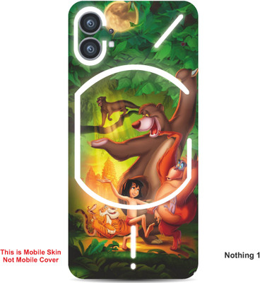 VYBE The Smart Choice Nothing 1 Jungle Book Embossed Mobile Skin(Green Pea A1)