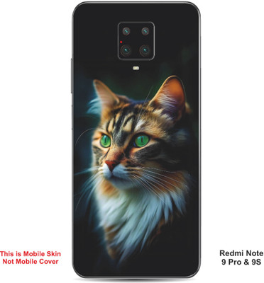 VYBE The Smart Choice Redmi Note 9S Cat Embossed Mobile Skin(Light Slate Grey 17)