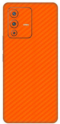 Vcare GadGets Fiber Carbon Orange vivo V23 Pro 5G Mobile Skin(Fiber Carbon Orange)