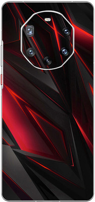 FCS Huawei Mate 40 RS Porsche Printed Back skin Mobile Skin(Red Black Texture)