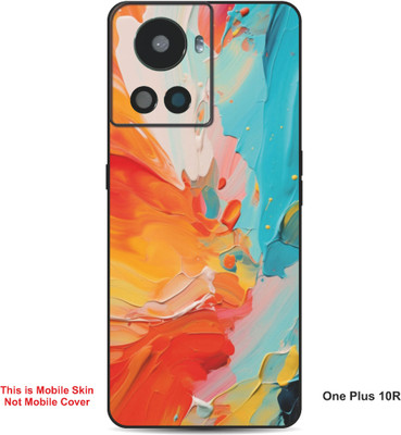 VYBE The Smart Choice One Plus 10R Art Embossed Mobile Skin(Gunmetal A9)