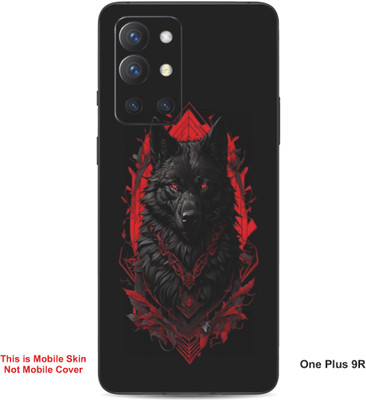 VYBE The Smart Choice One Plus 9R Wolf Embossed Mobile Skin(Flush Mahogay 27)
