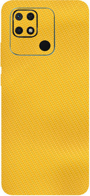 TJ CREATION Xiaomi Redmi 10C Mobile Skin(Ultra Super Yellow Carbon Fiber Skin With High Matte Finish.)