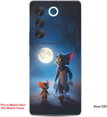 VYBE The Smart Choice Vivo V27 Tom & Jerry Embossed Mobile Skin(Dark Slate Grey B4)
