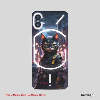 VYBE The Smart Choice Nothing 1 Anime Ninja Cat Mobile Skin Mobile Skin(Pinkish Purple, Dusty Grey 6)