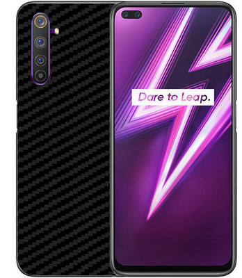 candeal mart Realme 6 Pro carbon fiber 3D back skin/ Protective film / Back sticker Mobile Skin(Black)