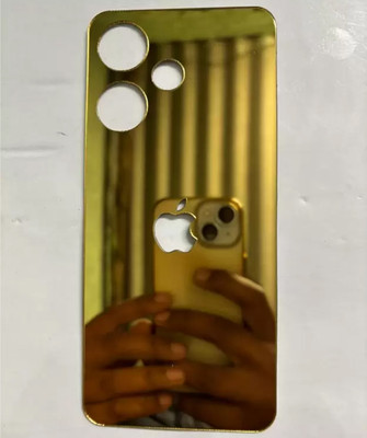 Mokteck INFINIX HOT 30I 5G GOLD_Glossy Glass Finish Back Panel Skin with Logo Mobile Skin(Gold)