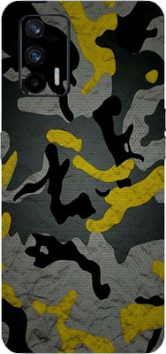 TJ CREATION Realme X7 MAX 5G Mobile Skin(Ultra Super Camouflage Yellow With High Matte Finish.)